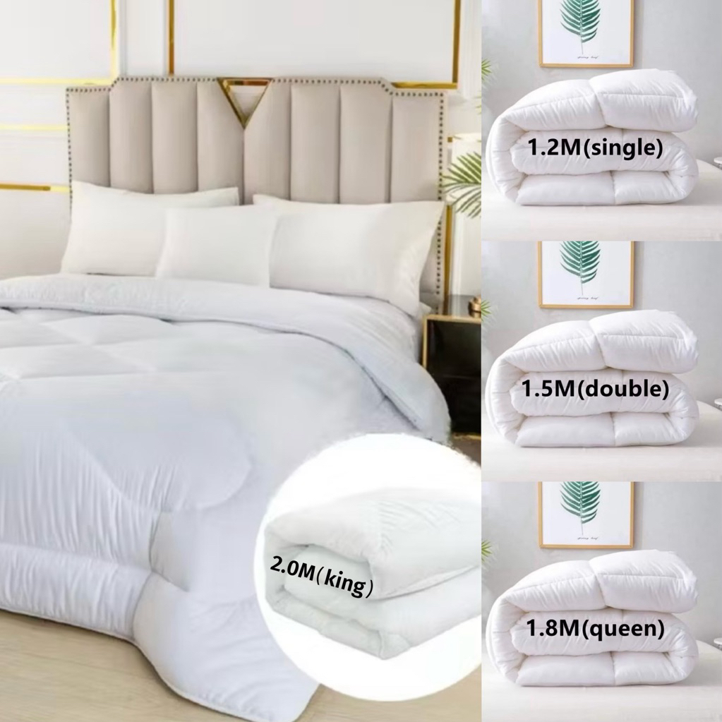 [COD] Plain White Comforter Double/Queen/King Size Cotton