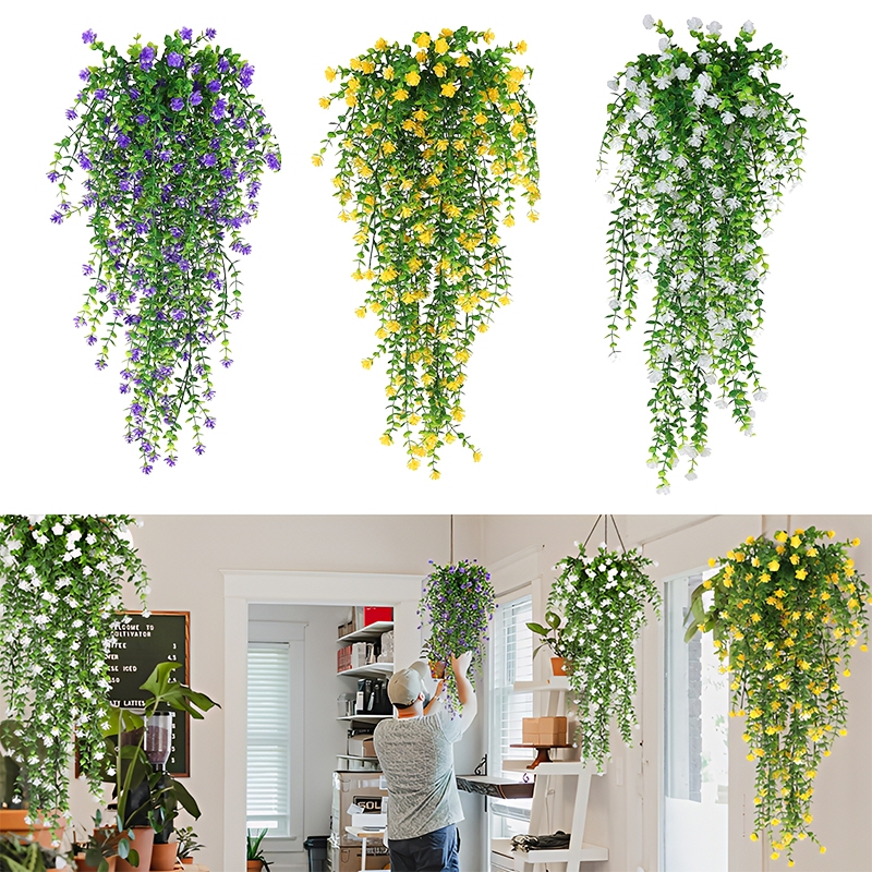 69-piece Eucalyptus Camellia Artificial Flower Vine Wall Hanging Vine Hanging Decor Home Decorations