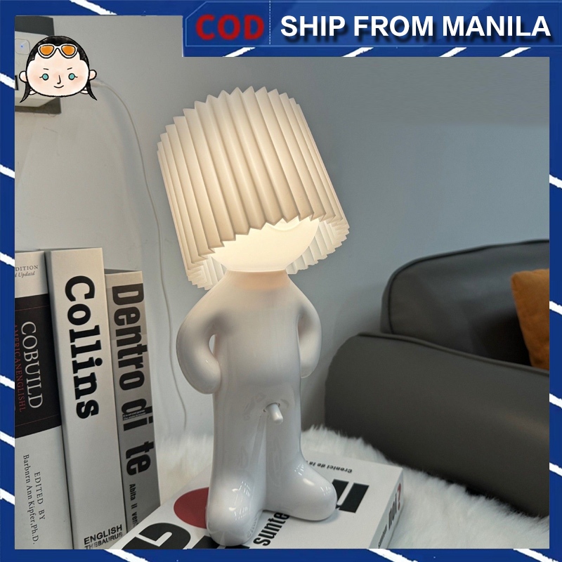 Creative Naughty Little Boy LED Table Lamp Funny Home Decoration Gift ABS Bedroom Bedside Table Lamp