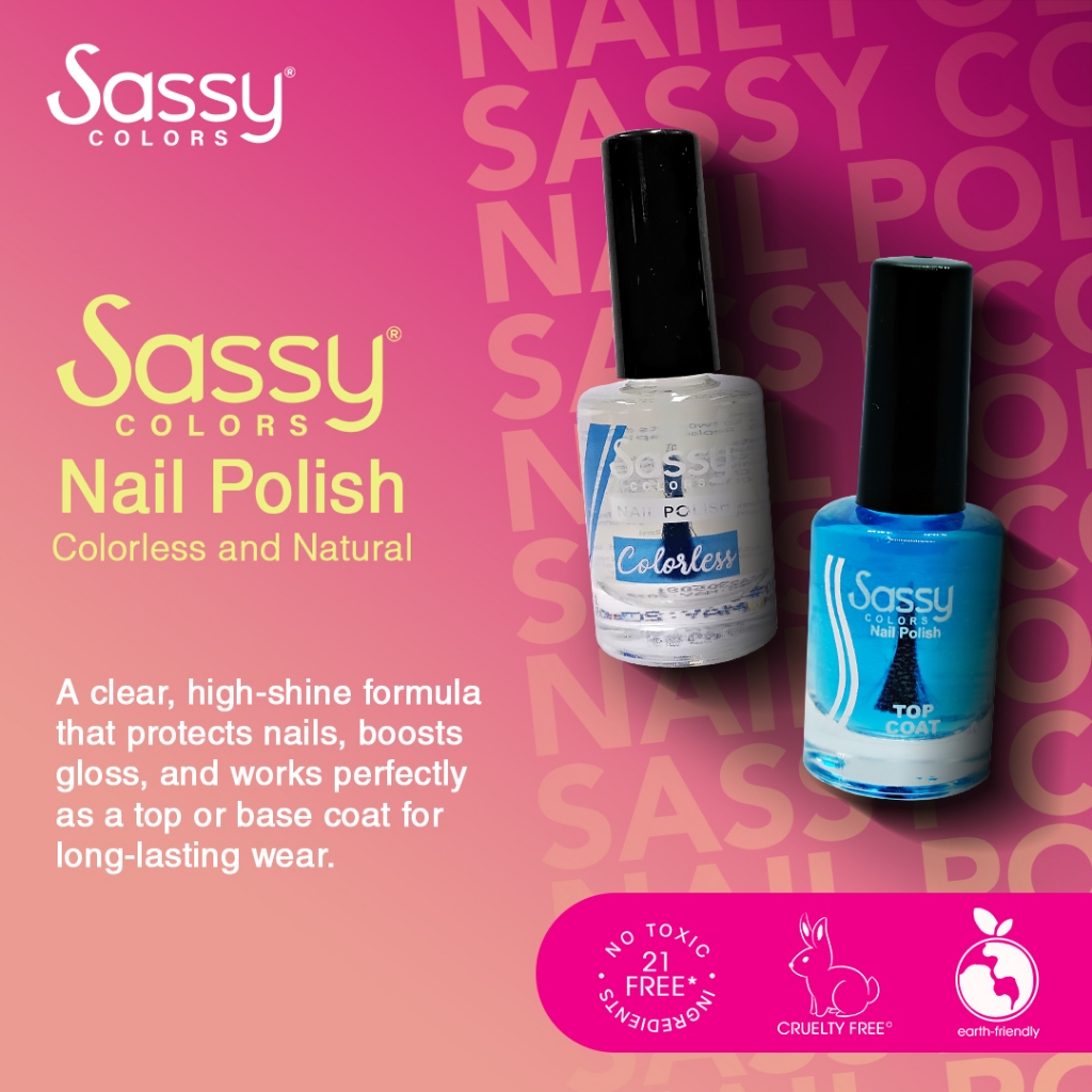 Sassy Colors Nail Polish Colorless and Natural Shades 12ml