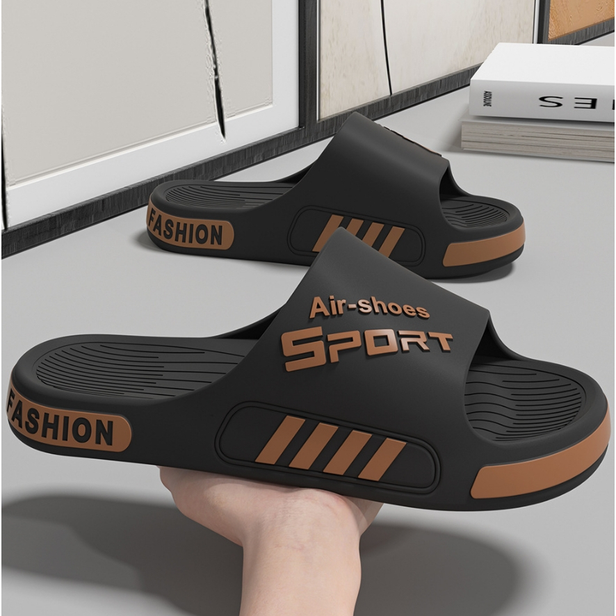 New Arrival Men's Thick Soled Anti-Skid and Wear-Resistant Slippers Home Use Flip Flops(add size)