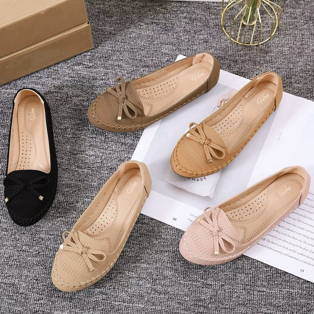 HOU Korean Fashion Women Doll Shoes Office Flat Shoes Daily Loafers #A-65 Size 35-40