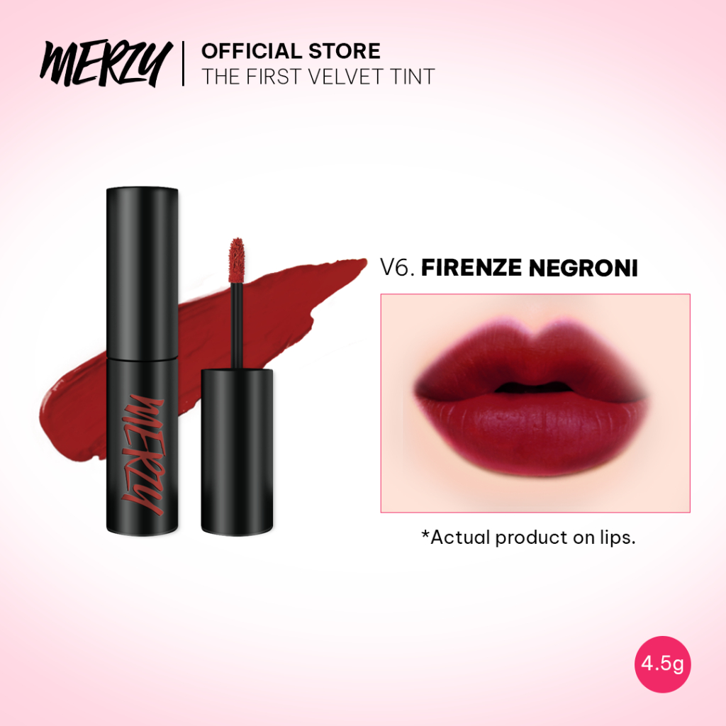 Merzy The First Velvet Tint V6 Firenze NegronI [long lasting, velvet, pigmented, Korean KBeauty]