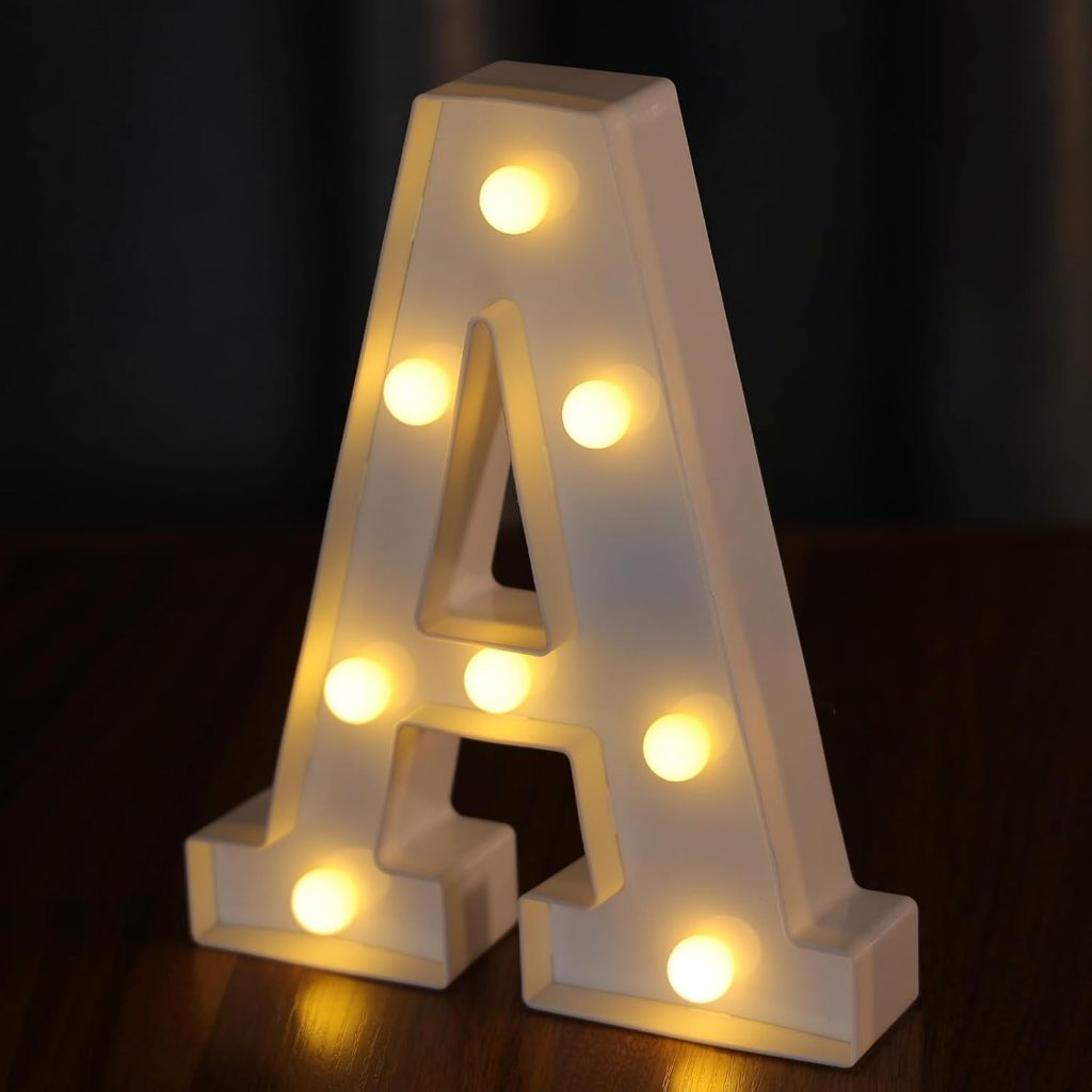 Letter LED Light A-Z 3D Alphabet Lamp Name Personalized Party Needs For Birthday Valentines Decor