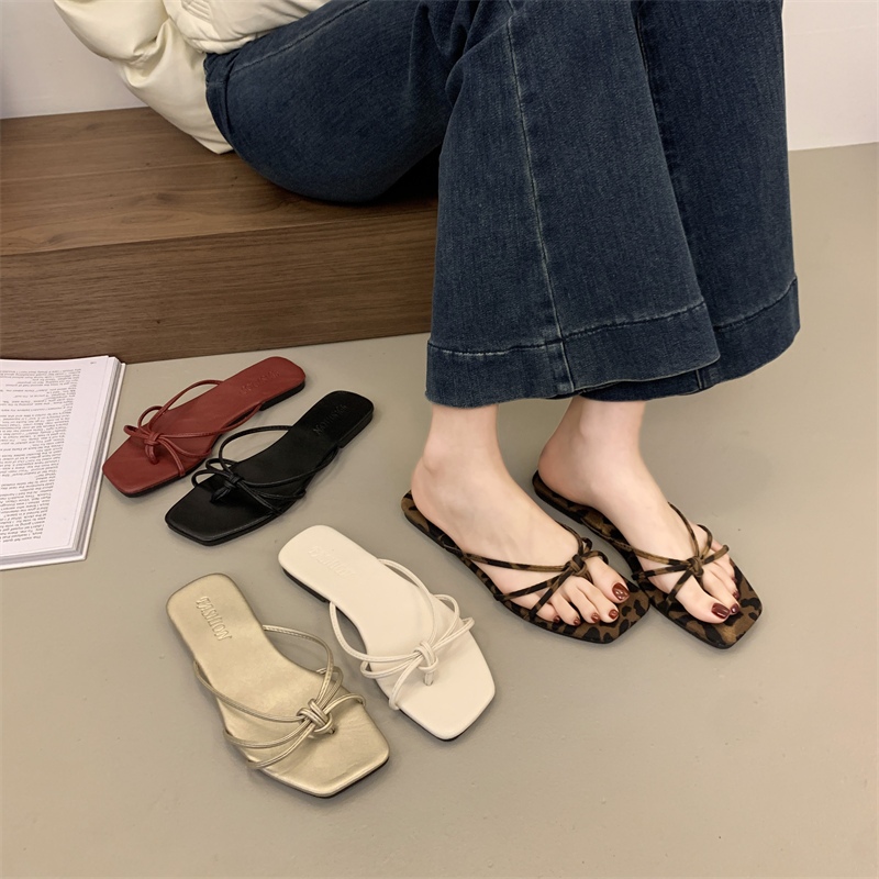 Onew Women's French Flat Slippers Non-slip and wear-resistant Five colors wide feet add one size