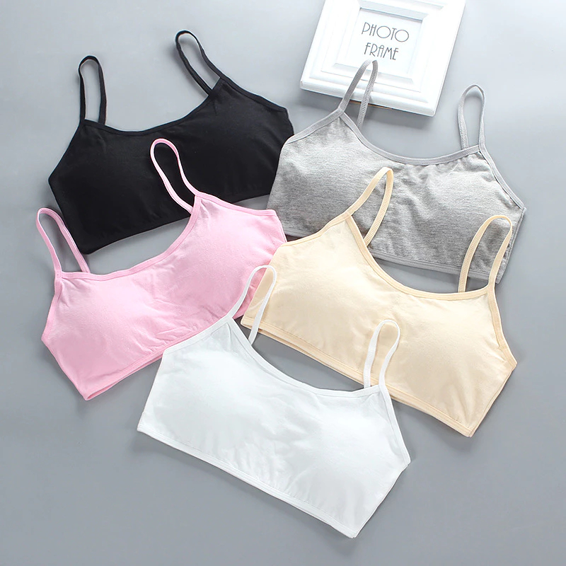 Baby Bra Teenagers Girl Student Vest Kid's Baby Underwear Strap Bra with Sponge Kid's Bra With Pads