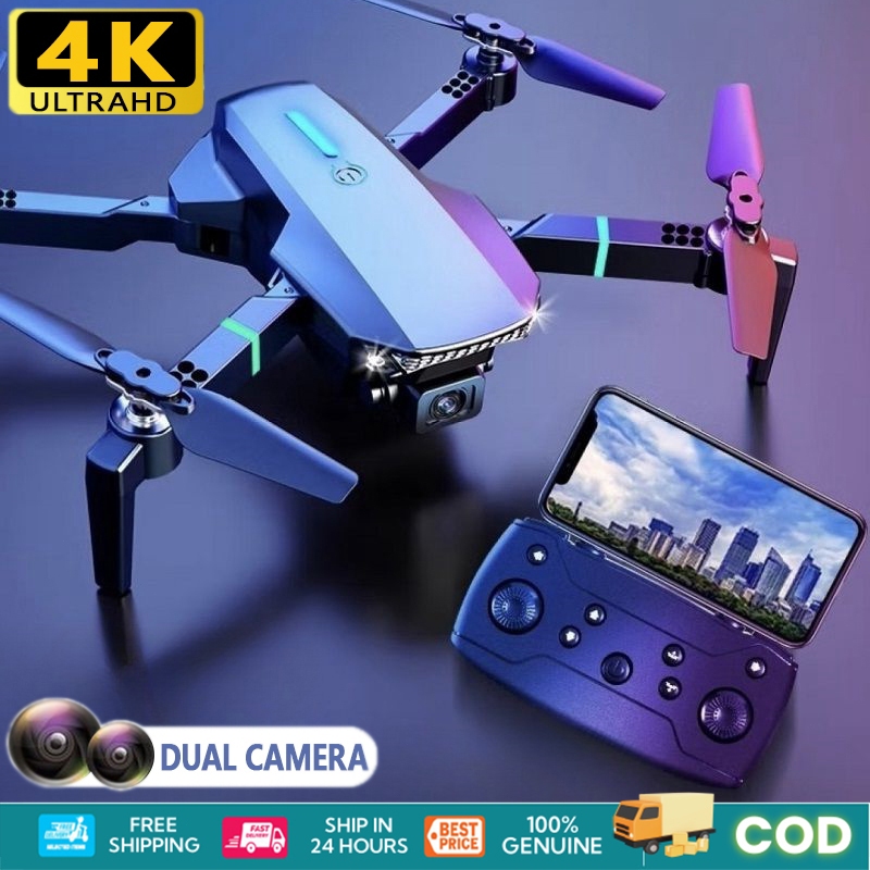 Drone with camera 3 Batteries 4k HD Dual camera drone record video collapsible remote controlled toy