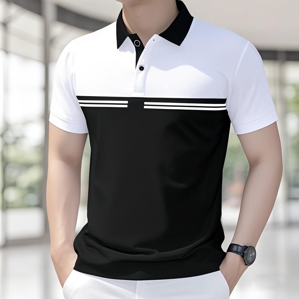 BM.MEN Men's Polo Shirt Soft And Comfortable Korean Casual Polo Shirt For Men