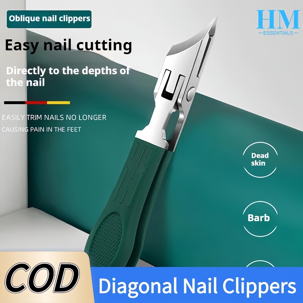 New Long pointed beak Oblique Nail Clippers Large Opening Anti-splash Nail Clipper Thick Hard Nail