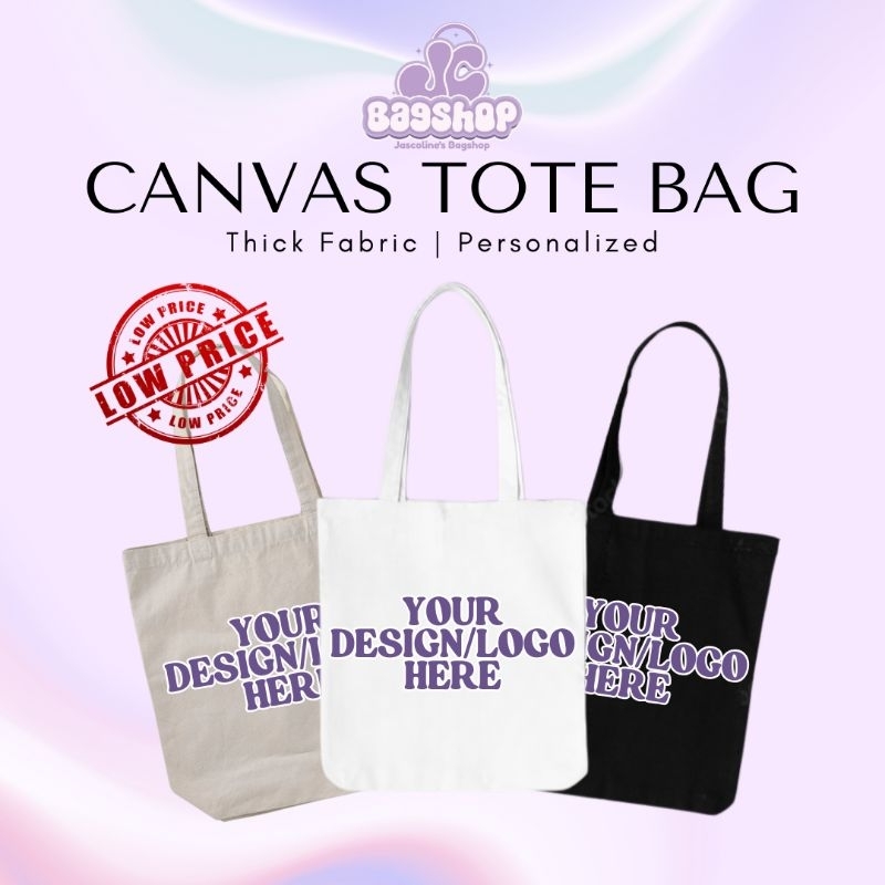 CANVAS TOTE BAG PERSONALIZED WITH PRINT