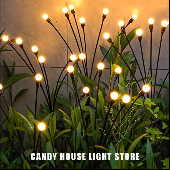 【2PCS】Firefly Light Floor Lamps Solar Lawn Decorative Lights Solar Powered Led Light Party Light