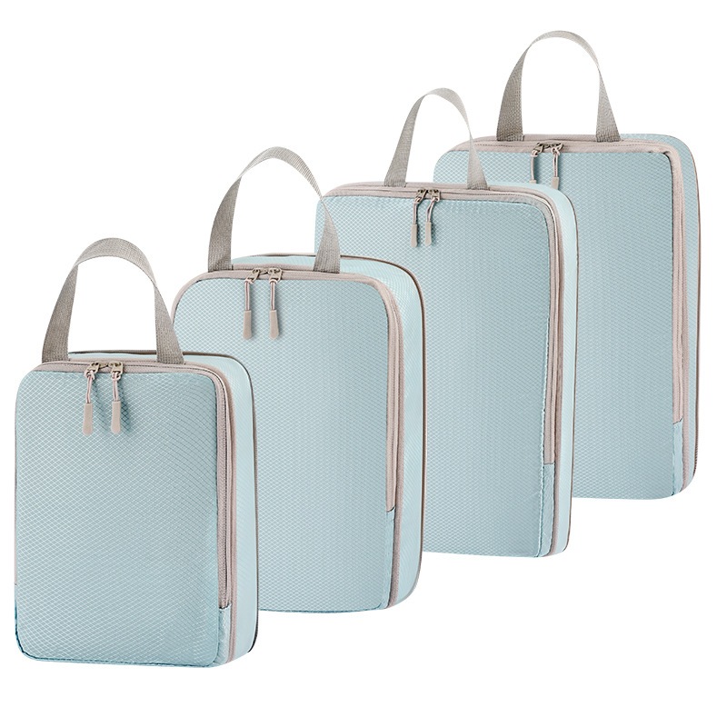 4/8Pcs Compression Packing Cubes Luggage Bags Breathable Travel Luggage Organizer Foldable Suitcase