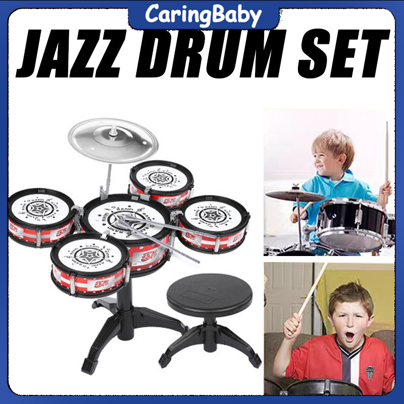 jazz drum set Drums Kit Simulation Jazz Drums Percussion Musical Instrument Stool for Boys Girls