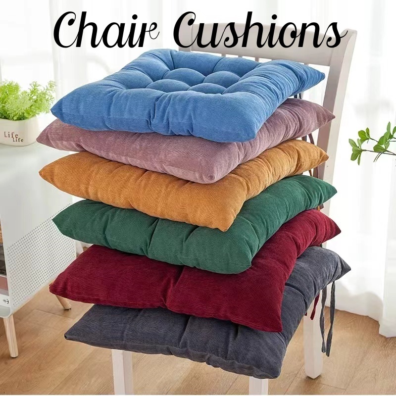 Chair Cushion Sofa Pad w/TieTatami Pad Washable Square Solid Color Cushion for Sofa Pillow square