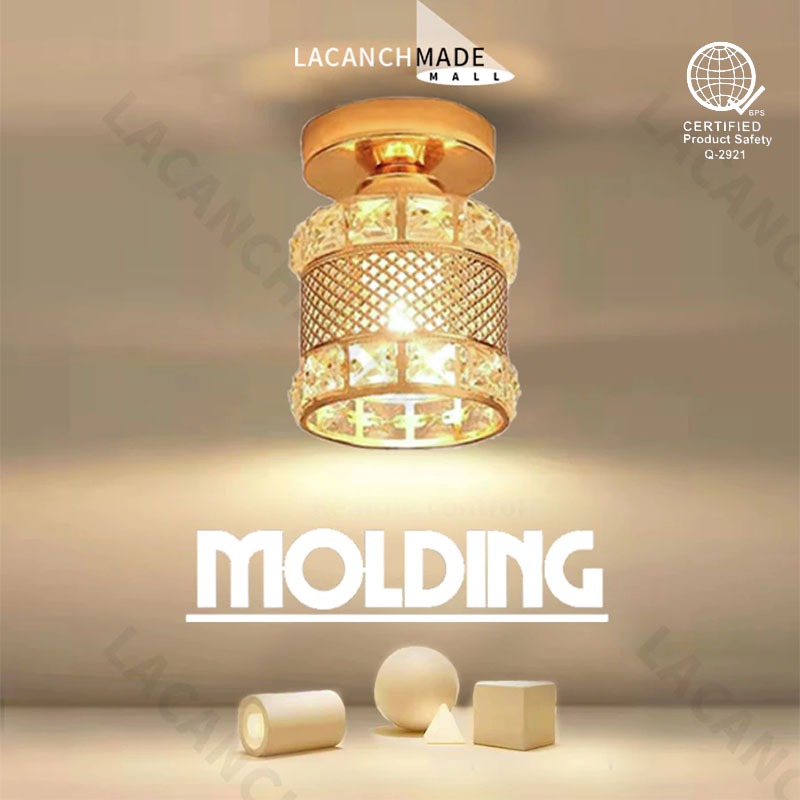 [Free Bulb] Crystal Chandelier Ceiling Lamp Light For Bedroom Kitchen Bathroom Hallway Light Decor