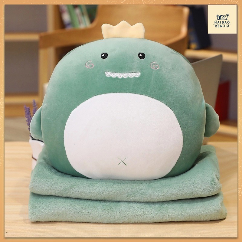 Fast shipping 3in1 Creative Cartoon Animal 1 * 1.6m Soft Blanket Pillow Air Conditioner Quilt-spots