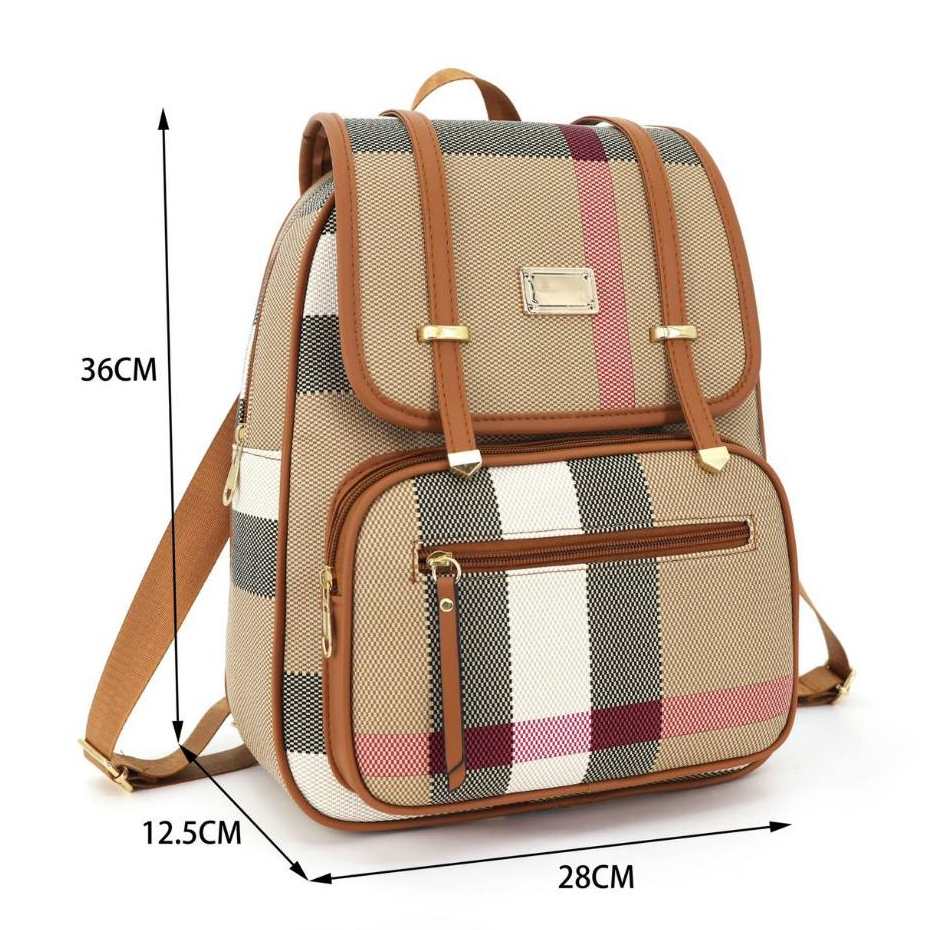 new Korea style school bag leather backpack
