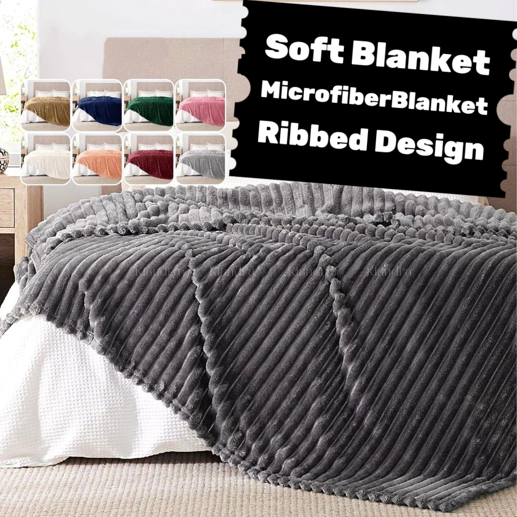 Chinee Ribbed Microfiber Blanket Soft Blanket/Fur Blanket(Blanket Double,Queen,King Size)