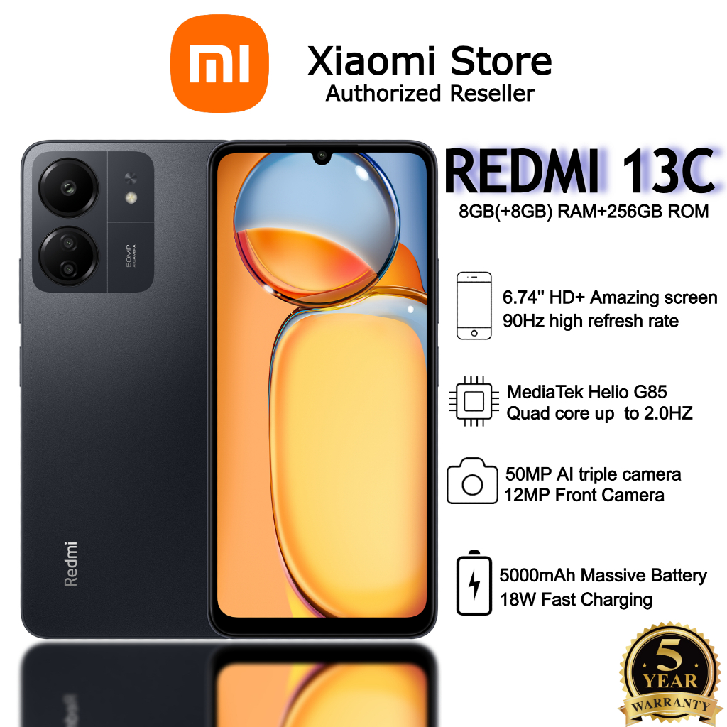 Redmi 13C Smartphone 8+256GB Global Version 2year Warranty MediaTek Helio G85 5000mAh