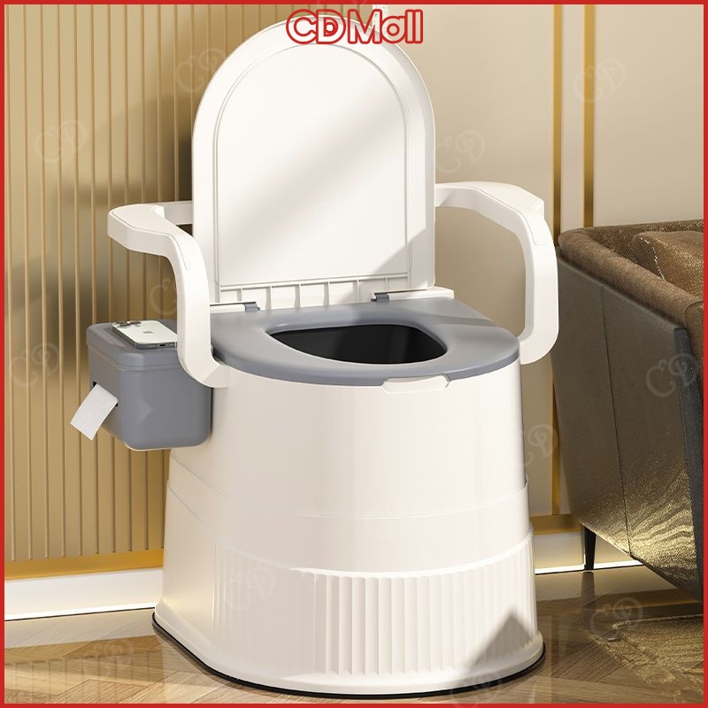 CD Arinola For Adult Portable Toilet with Armrest Potty Chair Toilet Bowl For Elder/Pregnant