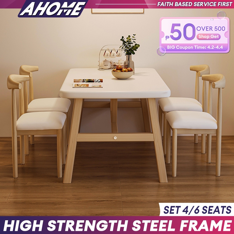 Nordic Dining Table And Chair Set Dining Table set 4/6 seaters Formaldehyde-Free