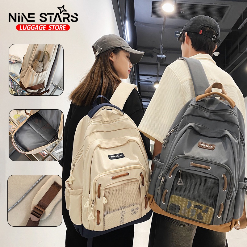 original Korean backpack for women School bag for men Large capacity waterproof travel bagpack