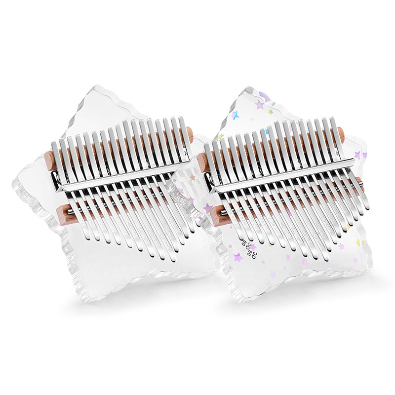 Kalimba 17 Keys Acrylic Thumb Piano Mbira Finger Piano Portable Musical Instruments Gift Beginners