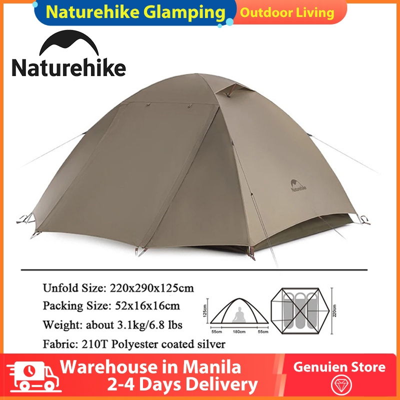 Naturehike 2-3 Persons Camping Tent Portable Ultralight Waterproof Tent Outdoor Travel Beach Hiking