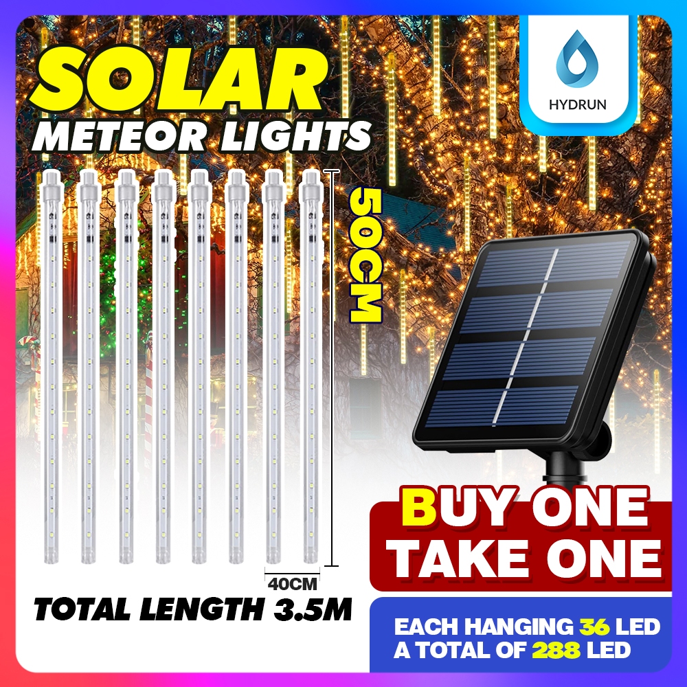 Christmas Lights Solar Meteor Shower Rain Outdoor Waterproof LED Garden Home Decoration String Light