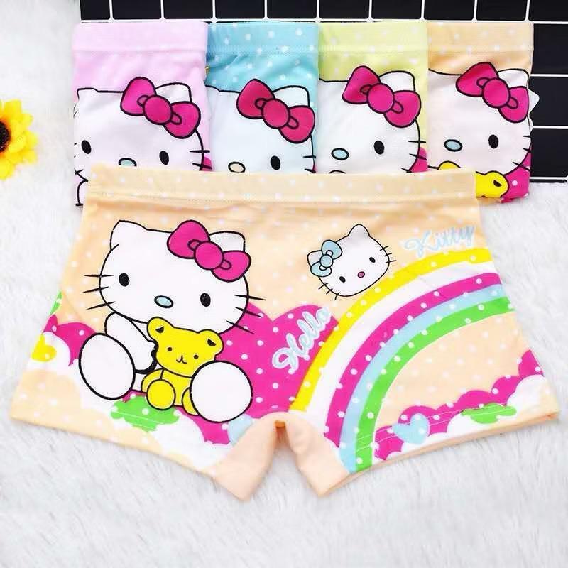 bemy 6Pieces Cartoon Character Boxer Shorts Kid's girl Underwear 3-12yrs
