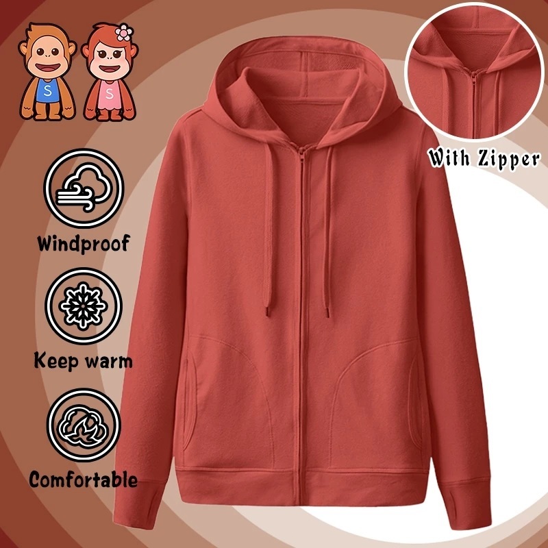 Jacket for men 2025 New Long Sleeve Jacket with zipper and Hood Plain Unisex Sweater good quality