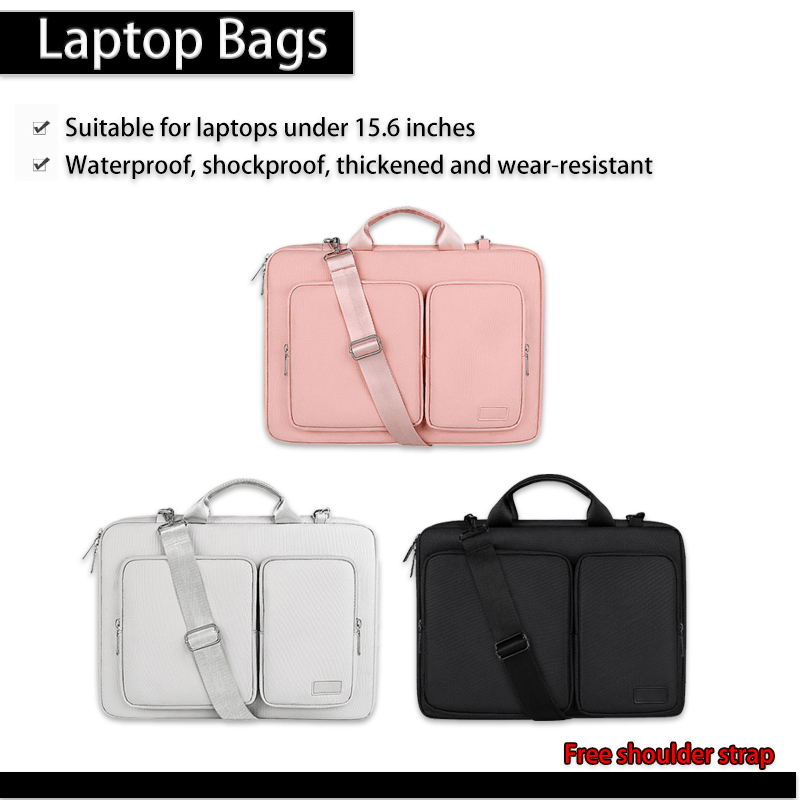 waterproof laptop bag 13.3 14 15.6 inch notebook sleeve for women/men handbag pink Shoulder Bag
