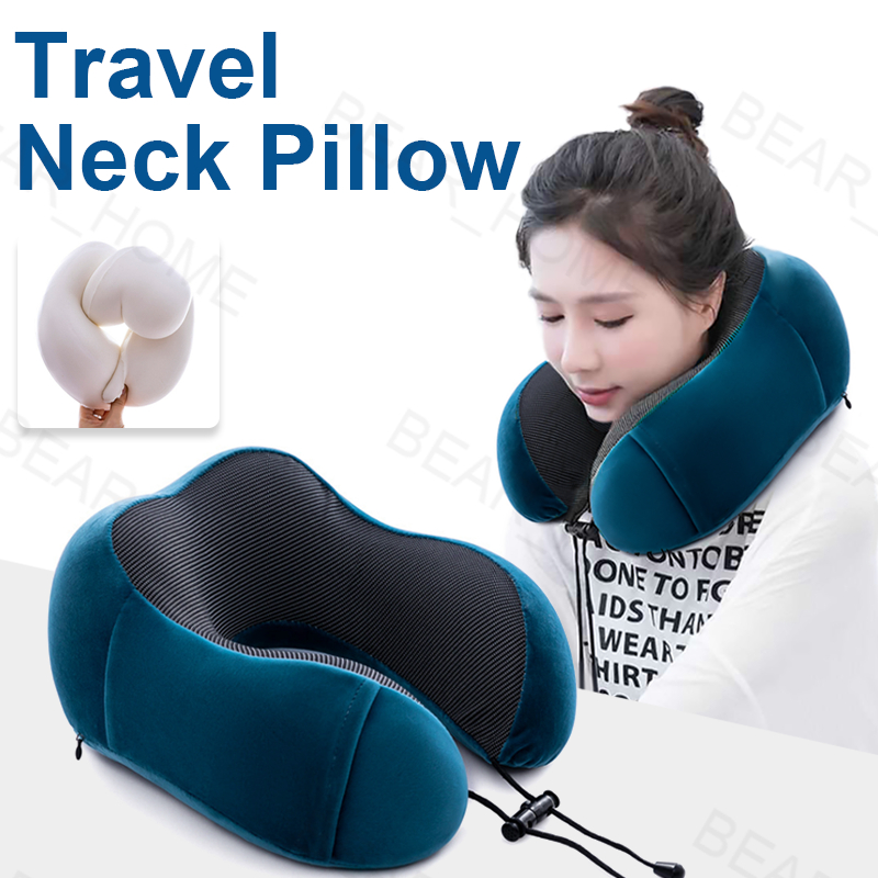 U-shaped Pillow Magnetic Cloth Memory Cotton Travel Neck Pillow Soft Travel Pillow/Neck Pillow