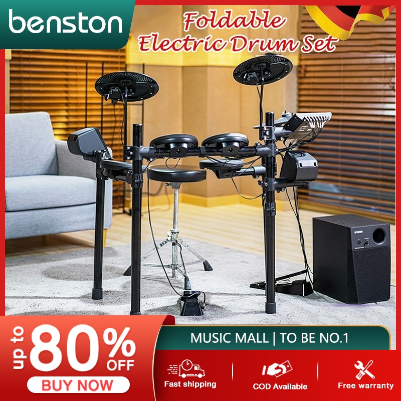 Foldable Electric Drum Set for Home,20 tones,120 sound effect，Real Drum Feel Strong sense of impact