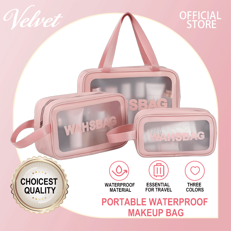 Waterproof Portable Transparent Cosmetic Make up Skin Care Beach Wash Travel Bag Pouch Organizer