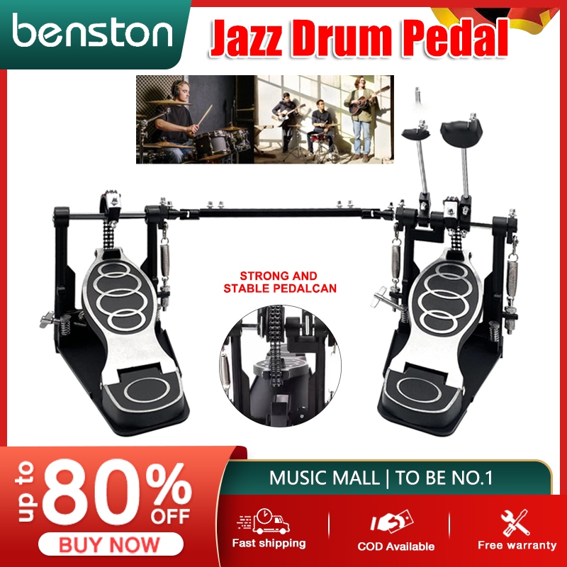【New】Double Bass Pedal Direct Drive Bass Drum Kick Pedals for Electronic Drums Drummers