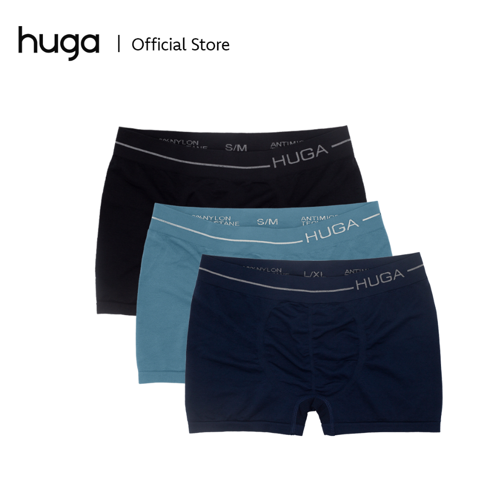3 in 1 Pack Alpha Series Microfiber Mens Seamless Boxer Briefs with Anti Bacterial S-3XL Plus Size