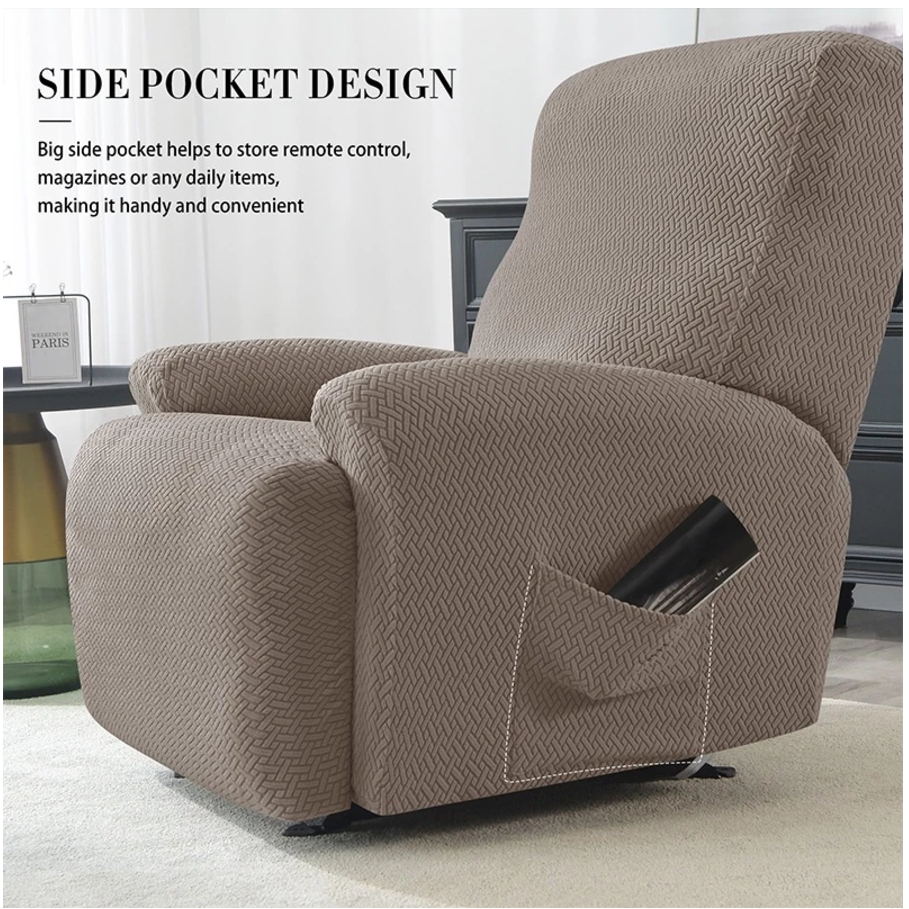 [HOT] 4-piece jacquard sofa cover, functional Chivas lounge chair cover, 1-seat elastic sofa cover