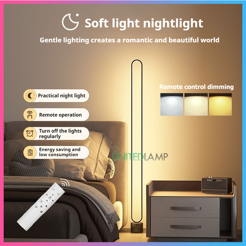 Minimalist Floor Lamp Corner Lamp Light Luxury Bedroom Bedside Light Remote Control Ambient Light