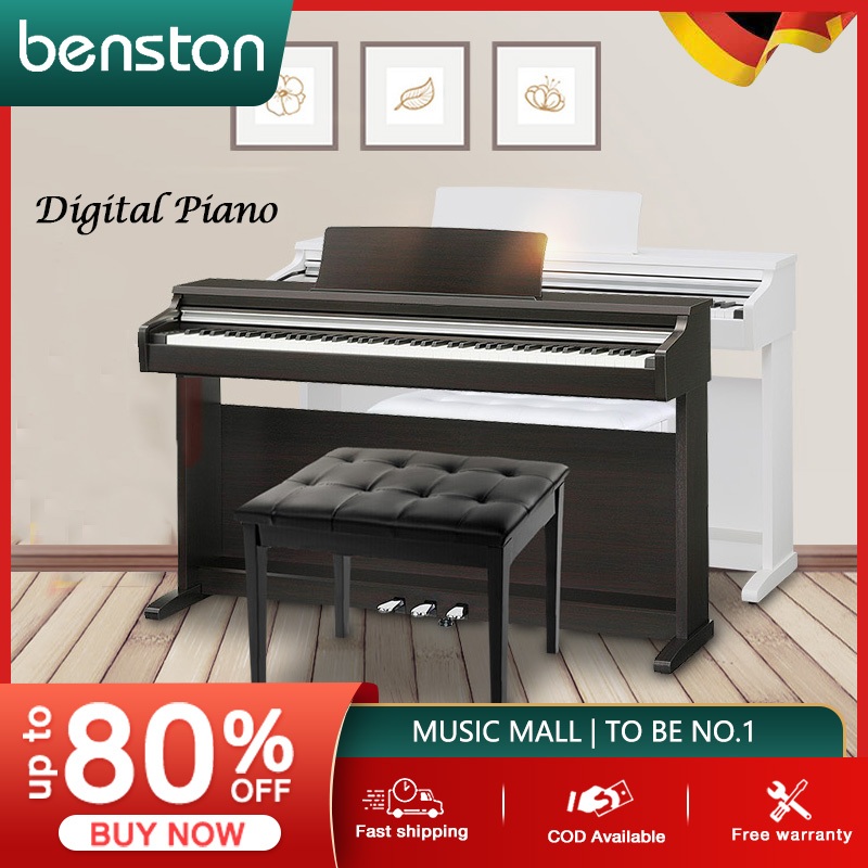 88 Key Weighted Digital Piano with Flip Cover Full Size Hammer Action Electric Piano with Stand