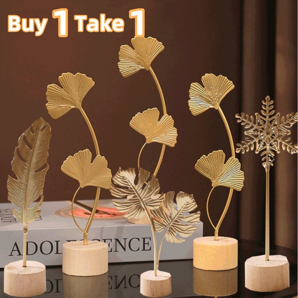 Gold Leaf Ornaments Golden Home Decor Ginkgo Leaf Ornaments Home Living Room Table Decoration