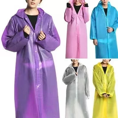 Unisex EVA Raincoat Portable Rain Poncho Jacket For Men Women Raincoat Reusable Quality Thickened