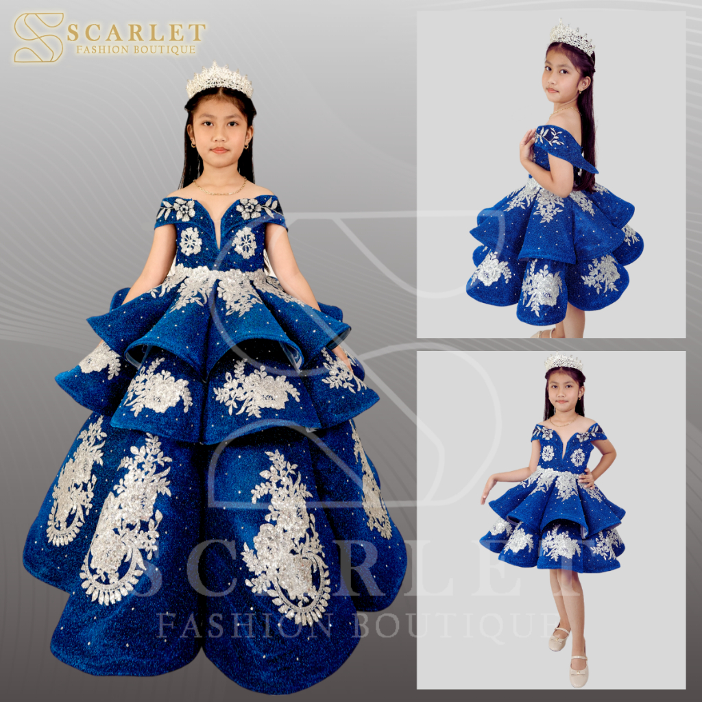 Elegant 2in1 Ball Gown For 7-8yrs Old - Party Gown