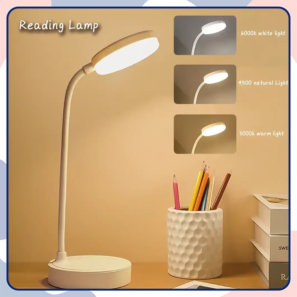 Portable LED Table Lamp USB Rechargeable Eye Protection 3 Modes Dimming Desk Lamp