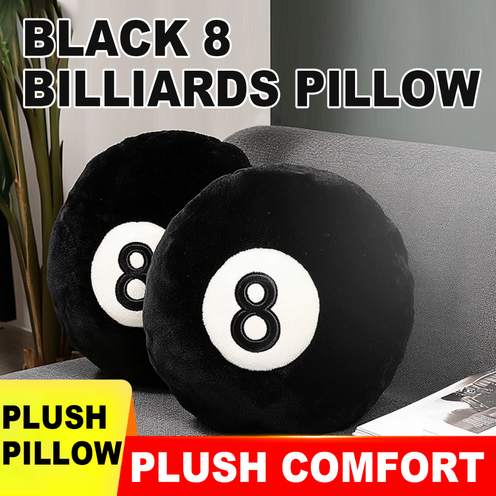 Cute Billiard Pillow Soft Plush Throw Pillow Creative Decorative Throw Pillow for Home Sofa Bed