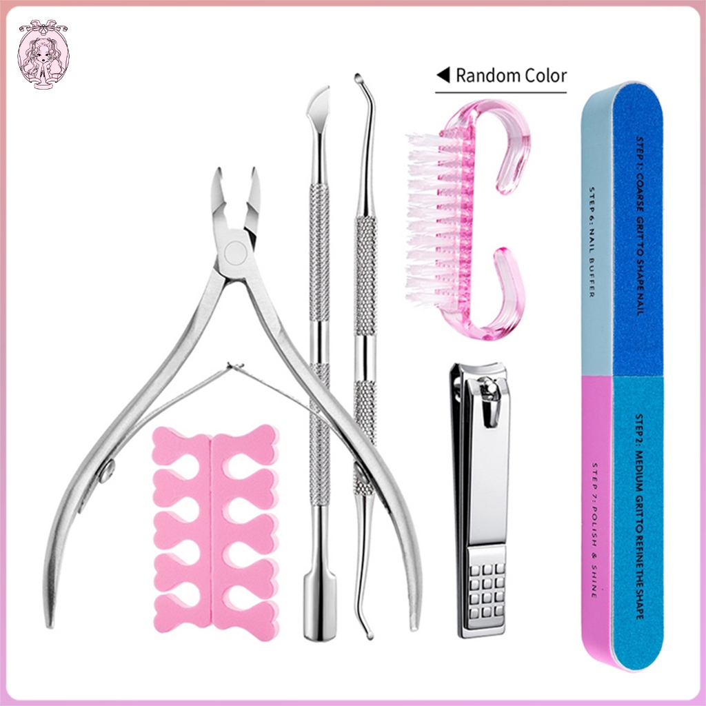 Sweet. Dead Cuticle Scissors Set Stainless Nail Clipper Cleaning Brush Exfoliating Tool Set