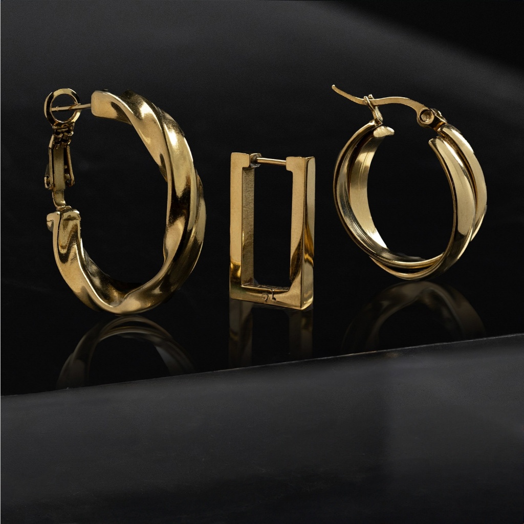 Burvon The Classic Collection Earrings (Daily & Chunky Hoop Jewelry)