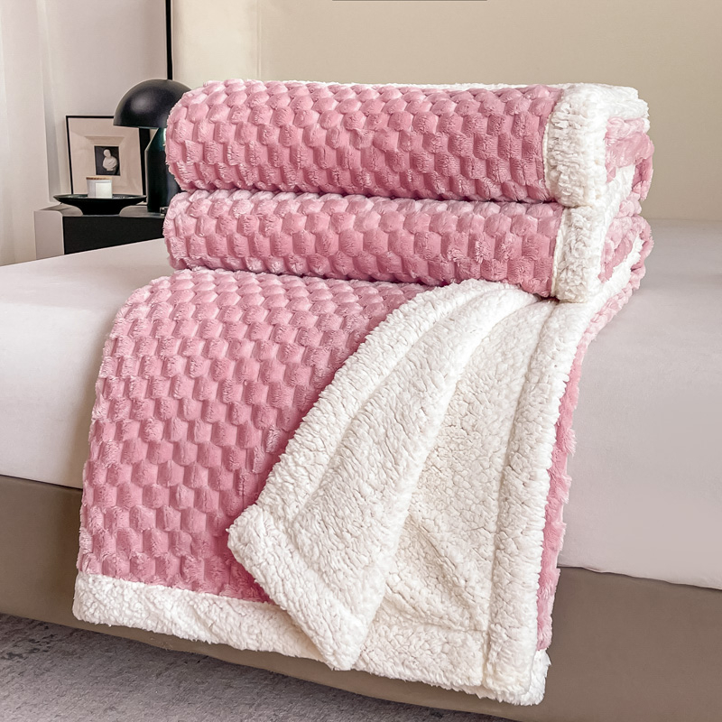 Rose velvet blanket, coral velvet small blanket, office nap blanket, bed cover blanket, sofa blanket
