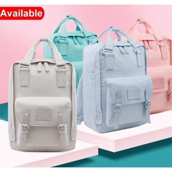 Doughnut Fashion Waterproof Macaroon backpack women Large Classic School laptop bagpack Happy Camp