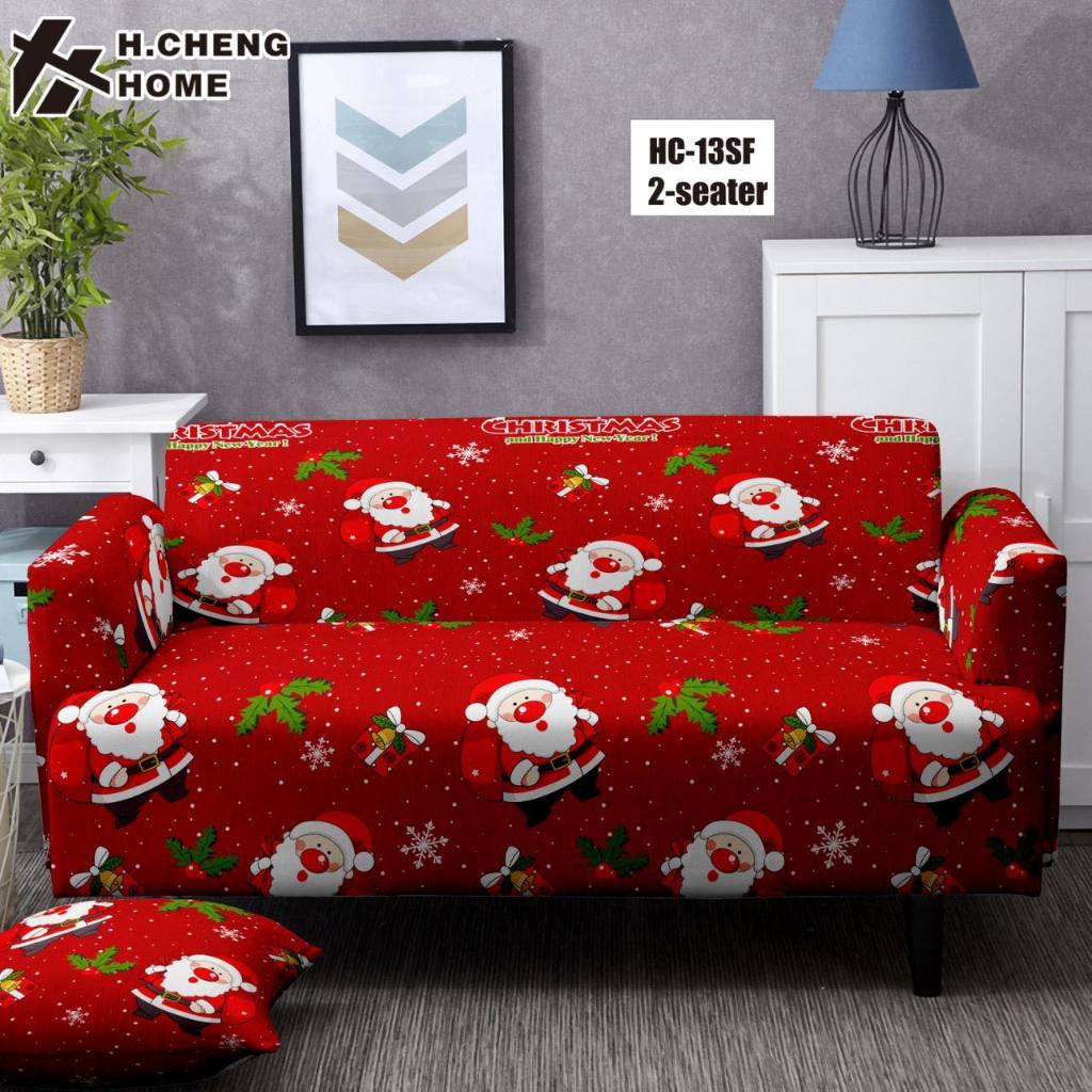 2026 christmas (1-SEATER) (2-SEATER) (3-SEATER) PRINTED DESIGN SOFA COVER